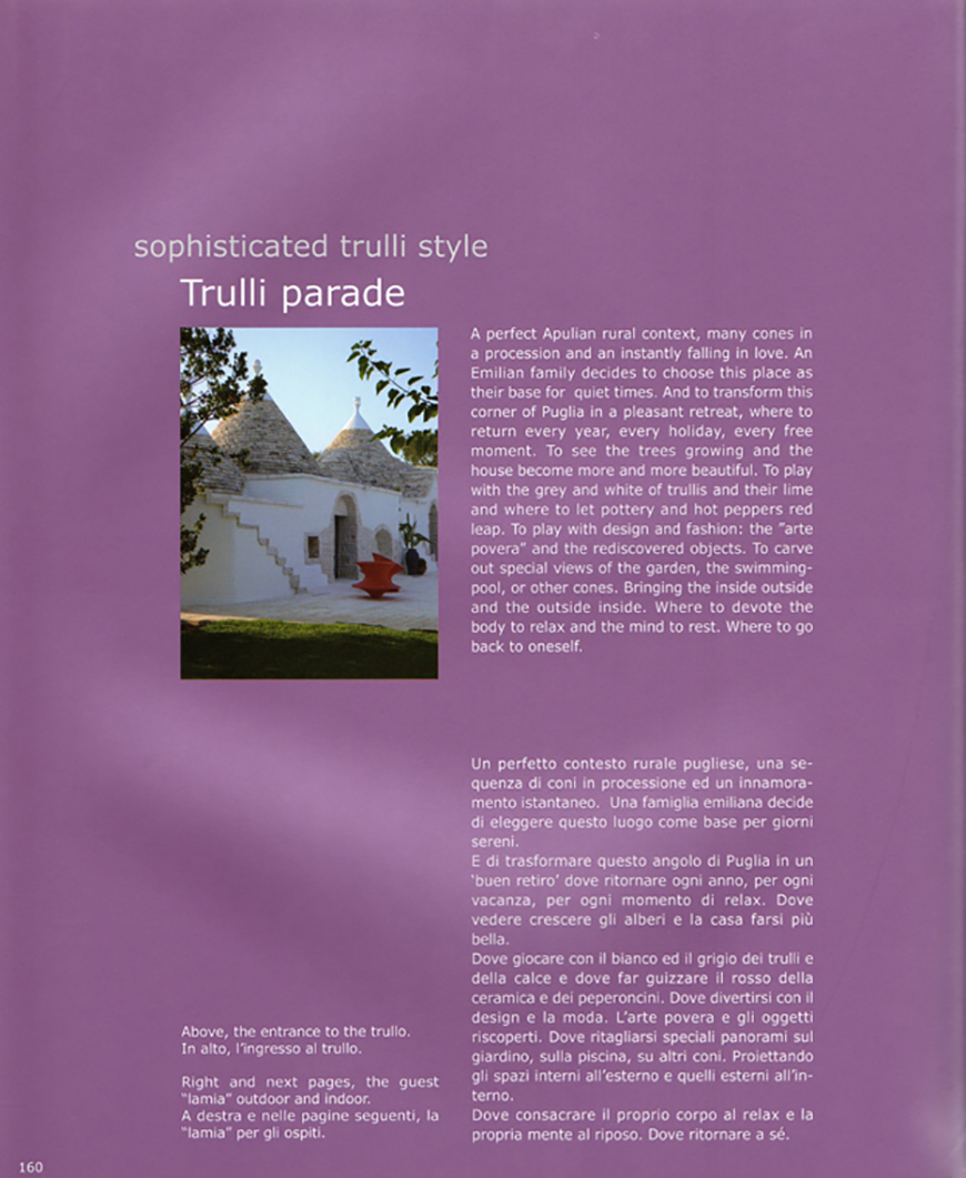 TRULLI style. Trulli parade pp. 160-175, dicembre 2011