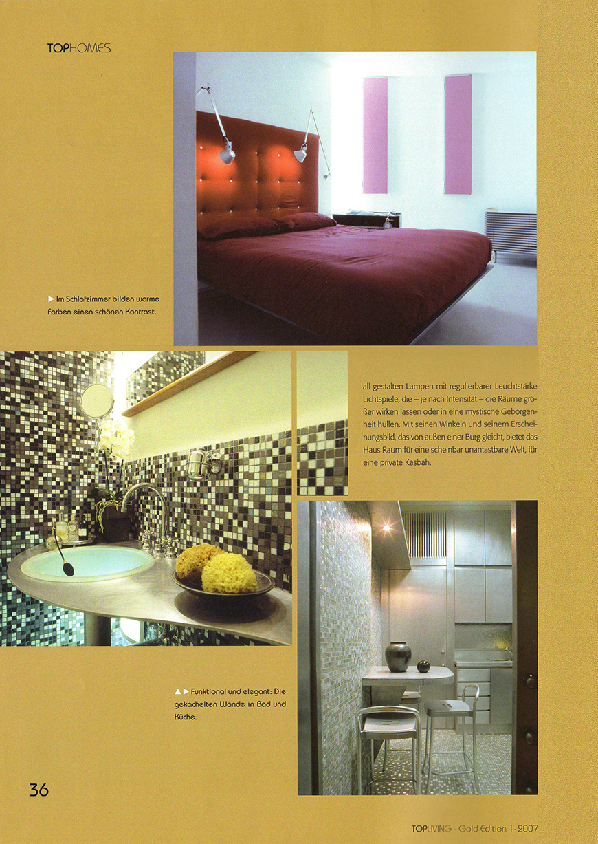 TOPLIVING - Gold Edition 1-07, gennaio 2007, Tophomes: Villa zwischen Mythos und Moderne, pp. 32-36